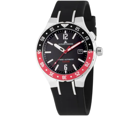 JACQUES LEMANS Orologio Analogico Uomo Modello Mid-31331, Cinturino Blu Con Striscia, Design Elegante E Minimal