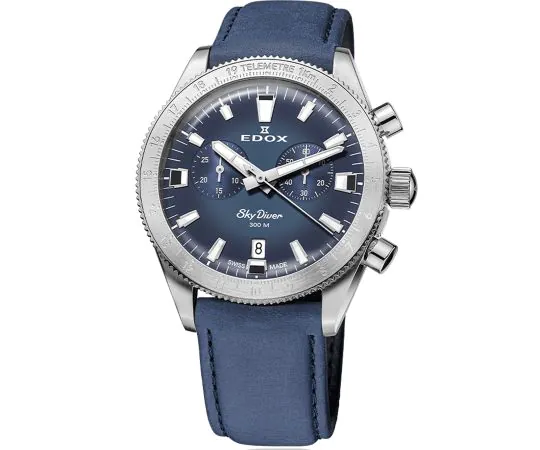 Edox 10116-3-BUIDN Skydiver Limited quartz Chronograph 40mm 30ATM