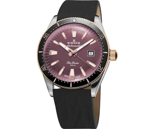 Edox 80131-357RNRC-VIO Skydiver Automatic 38mm Ladies watch cheap