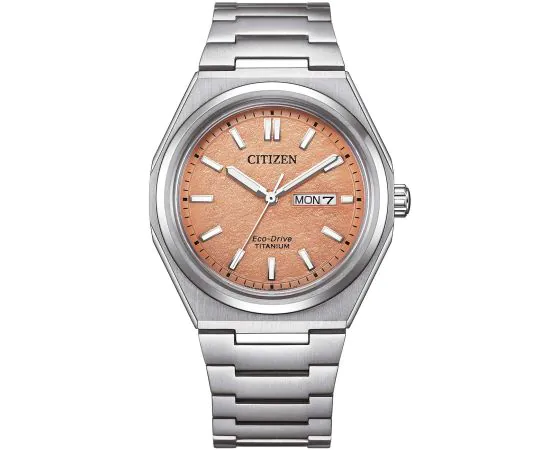 ダイア Citizen AW0130-85X Zenshin Three-Hand Super Titanium Green