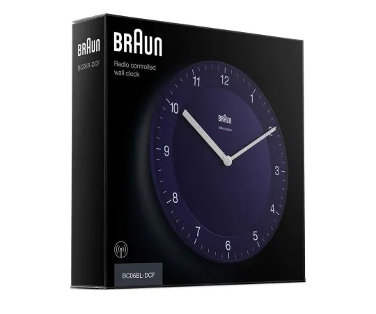 Braun BC06BL-DCF Classic radio wall clock cheap ⇒ Timeshop24.com