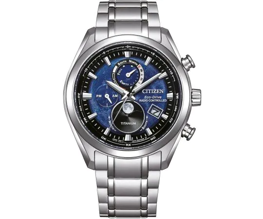 Citizen BY1010-81L Eco-Drive moon phase Titanium Radio Controlled