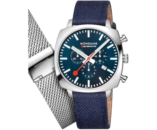 Mondaine MSL.41440.LD.SET GrAnd Cushion Set 41mm 5ATM Mens watch