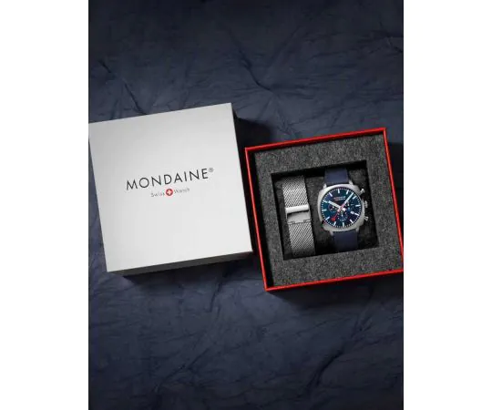 Mondaine MSL.41440.LD.SET GrAnd Cushion Set 41mm 5ATM Mens watch