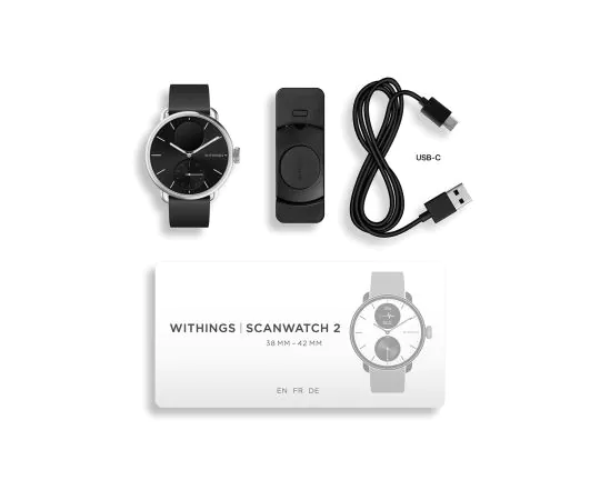 Withings HWA10-model 1-All-Int ScanWatch Black 38 mm 5ATM Mens