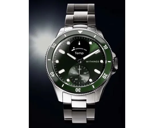 ウクウク Withings HWA10-model 8-All-Int ScanWatch Nova Green 43mm 10ATM