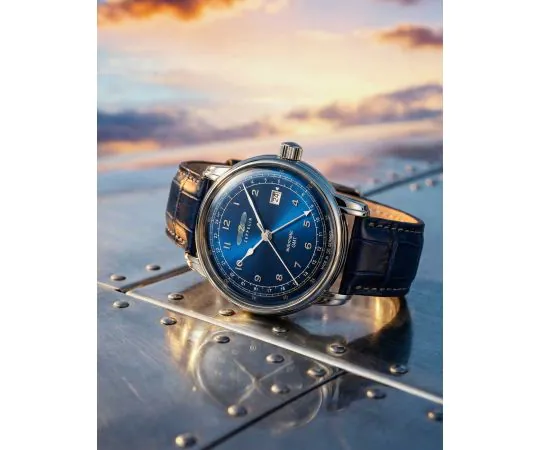 Zeppelin 76683 LZ126 Los Angeles Autom. GMT 43mm Mens watch cheap