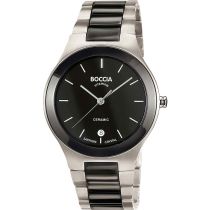 Boccia 3628-01 Men`s Watch Ceramic Titanium Mens Watch 38mm 5ATM