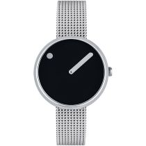 PICTO 43369-0812 Ladies Watch Black and Steel 30mm 5ATM