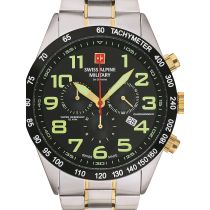 Swiss Alpine Military 7047.9147 Chronograph Mens Watch 45mm 10ATM