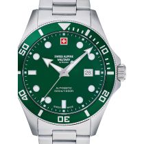 Swiss Alpine Military 7095.2134 Diver Automatic Mens Watch 44mm 30ATM