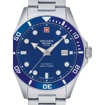 Swiss Alpine Military 7095.2135 Diver Automatic Mens Watch 44mm 30ATM