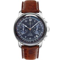 Zeppelin 7614-3 Chronograph LZ126 Los Angeles Mens Watch 43mm 5ATM