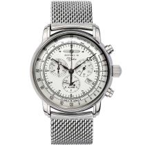 Zeppelin 7680M-1 alarm Chronograph 100 years Mens Watch 43mm 5ATM