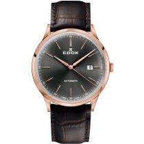 Edox 80106-37RC-GIR Les Vauberts Automatic Mens Watch 42mm 5ATM