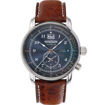 Zeppelin 8644-3 dual time men`s watch LZ126 Los Angeles Mens Watch 43mm 5ATM