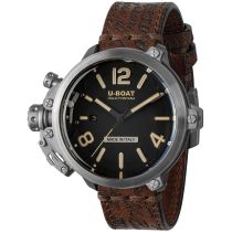U-Boat 8807 Capsule 50 mm SS BK BE Automatic Mens Watch 10ATM