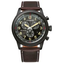 Citizen AT2465-18E Eco-Drive Chronograph Mens Watch 43mm 10ATM