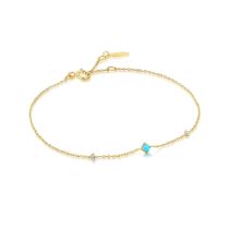 ANIA HAIE BAU001-02YG Terquoise & Sapphire Bracelet Ladies Gold 14K