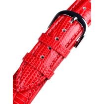 Bossart universal Replacement Strap Leather 20 mm Red, snake