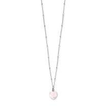 Engelsrufer ERN-HEART-RQ Heart Rose Quartz Ladies Necklace 42cm, adjustable