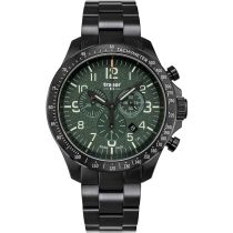 Traser H3 109464 P67 Officer Chronograph green steel Mens Watch 46mm 10ATM