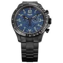 Traser H3 109462 P67 Officer Chronograph blue steel Mens Watch 46mm 10ATM