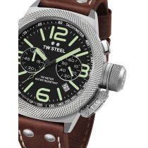 TW Steel CS23 Canteen Leather Chronograph Mens Watch 45mm 10 ATM