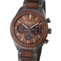 Jacques Lemans 1-2115K Eco Power Wood Mens Watch 44mm 10ATM