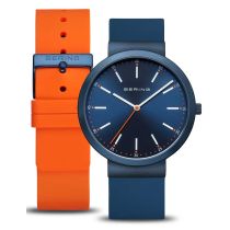 Bering 10141-397 Mens Watch Classic Set + 2. strap 41mm 3ATM