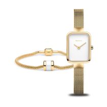 Bering 14520-334-GWP Ladies Watch Set Golden Glacier 35mm 3ATM