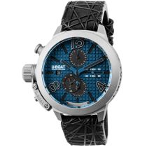 U-Boat 3003 Mens Watch Classico Titanium Blue Automatic Chronograph 45mm 10ATM