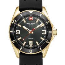 Swiss Alpine Military 7034.1817 Mens Watch Sierra gold black 42mm 10ATM