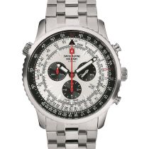 Swiss Alpine Military 7078.9132 Chronograph Mens Watch 45mm 10ATM