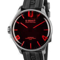U-Boat 8465/B Darkmoon Red SS Mens Watch Capsoil 44mm 5ATM