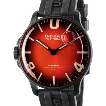 U-Boat 8697/B Darkmoon Red PVD Soleil Mens Watch Capsoil 44mm 5ATM