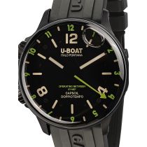 U-Boat 8840/B Capsoil Doppiotempo DLC GMT Mens Watch 45mm 10ATM