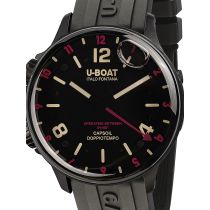 U-Boat 8841 Capsoil Doppiotempo DLC GMT Mens Watch 45mm 10ATM