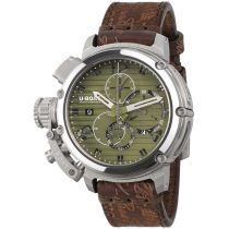 U-Boat 9591 Mens Watch Chimera 46mm Chrono SS Green Automatic 10ATM