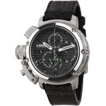 U-Boat 9592 Mens Watch Chimera 46mm Chrono SS Black Automatic 10ATM