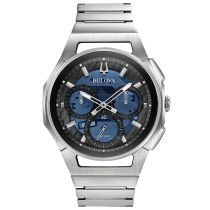 Bulova 96A205 Curv Chronograph Mens Watch 44mm 3ATM