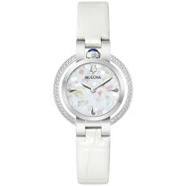 Bulova 96R254 Ladies Watch Rubaiyat Diamond Winter 0,25ct 30,5mm 3ATM