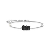 Thomas Sabo A2151-052-11-L19V Silver Bracelet With Black Gold Bear And Pearl + Stone