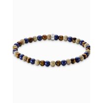 Thomas Sabo A2183-531-7-L19 Unisex Bead Bracelet in shades of brown and blue