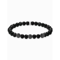 Thomas Sabo A2195-705-11-L19 Unisex Bracelet Obisidian and zirconia black