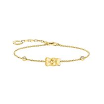 Thomas Sabo A2203-414-39-L19V Bracelet with Haribo Gold Bear and Stones Gold-Plated