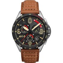 AVI-8 AV-4077-02 P-51 Mustang Chronograph Mens Watch 43mm 5ATM
