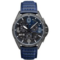 AVI-8 AV-4077-04 Mens Watch P-51 Mustang Chronograph 43mm 4ATM