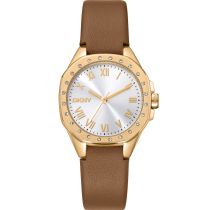 DKNY DK1L013L0025 Ladies Watch Brooklyn Mini Light Brown 30mm 5ATM