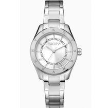 DKNY DK1L018M0015 Ladies Watch Chambers Sport Silver 30mm 5ATM